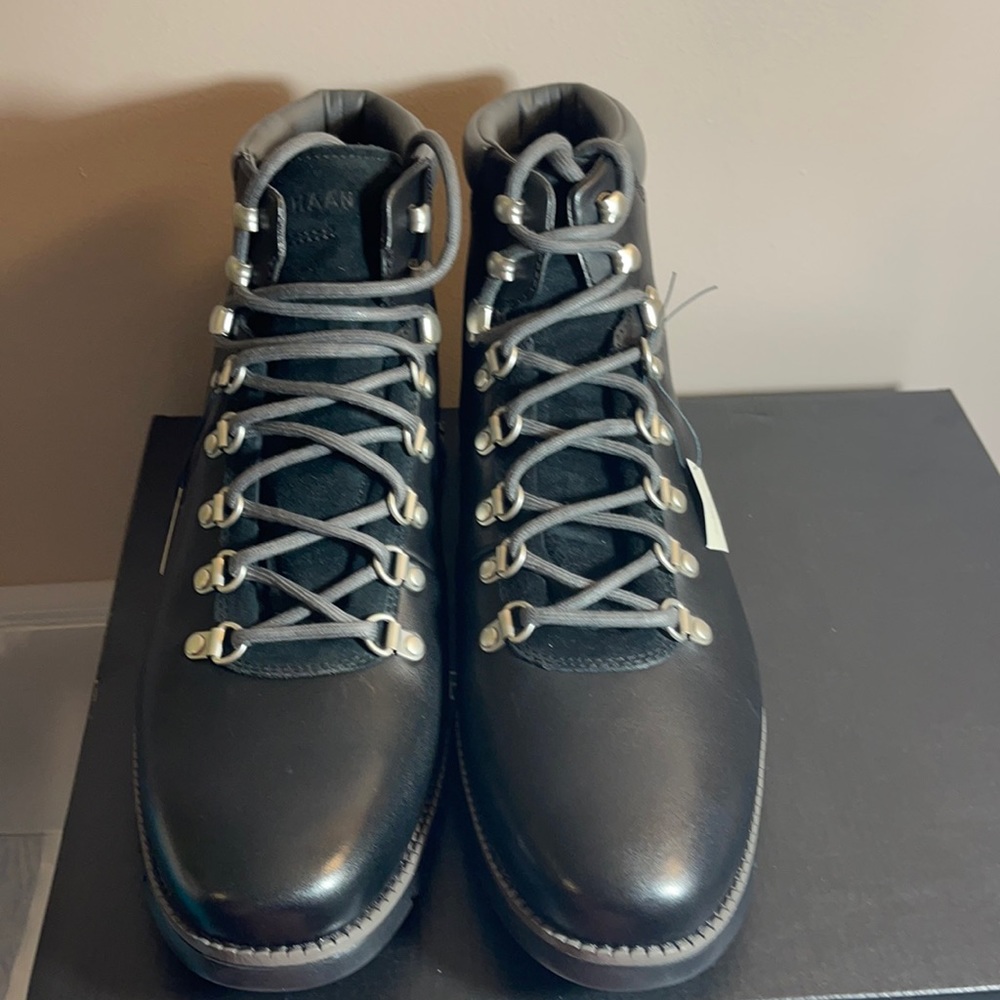 Cole Haan Zerogrand Men's Causal Waterproof Black Leather Hiker Boot #C35594